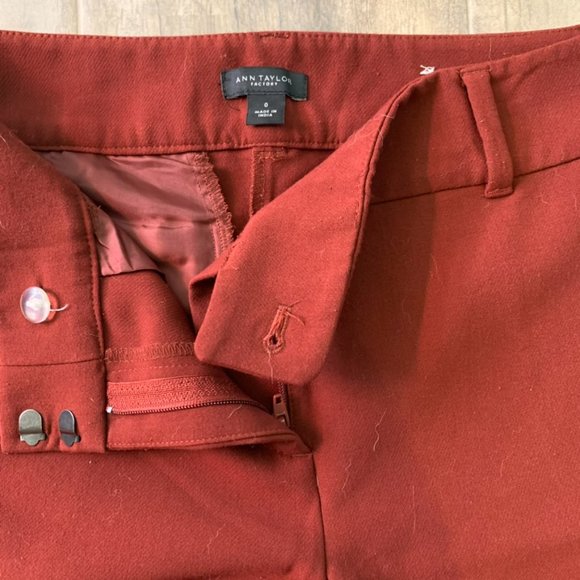 Ann Taylor Brick Red Trouser - Picture 2 of 5